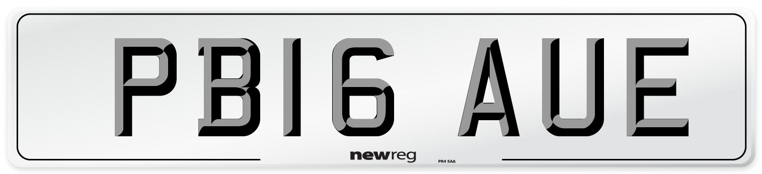 PB16 AUE Number Plate from New Reg